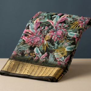 Crush Gorgette Tissue Saree