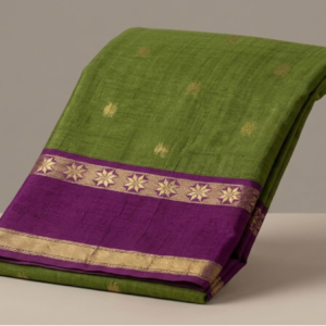 Maheswari Cotton Silk Saree- Dual Colour