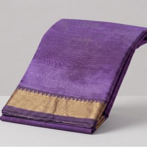 Mangalagiri Pattu Saree with Golden Nizam Border