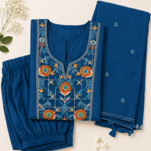 Premium MulChanderi Designer Three Piece Dress