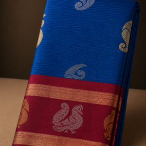 Semi Gadwal pattu Saree with Gap Border